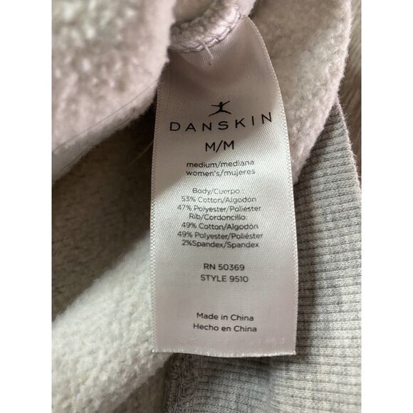 Danskin Women's Sweater Crewneck Kangaroo Pocket Gray Size Medium - Picture 3 of 3